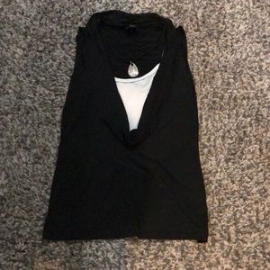 Black and white blouse